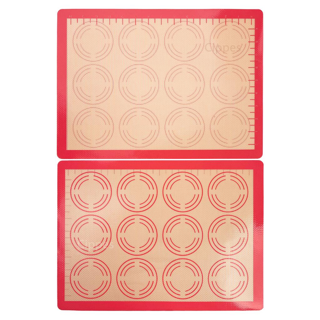 Silicone Baking Mat for Oven, Reusable Non-Stick Heat Resistant Bakeware Sheets with Measurements, for Cookie Macaron Pastry
