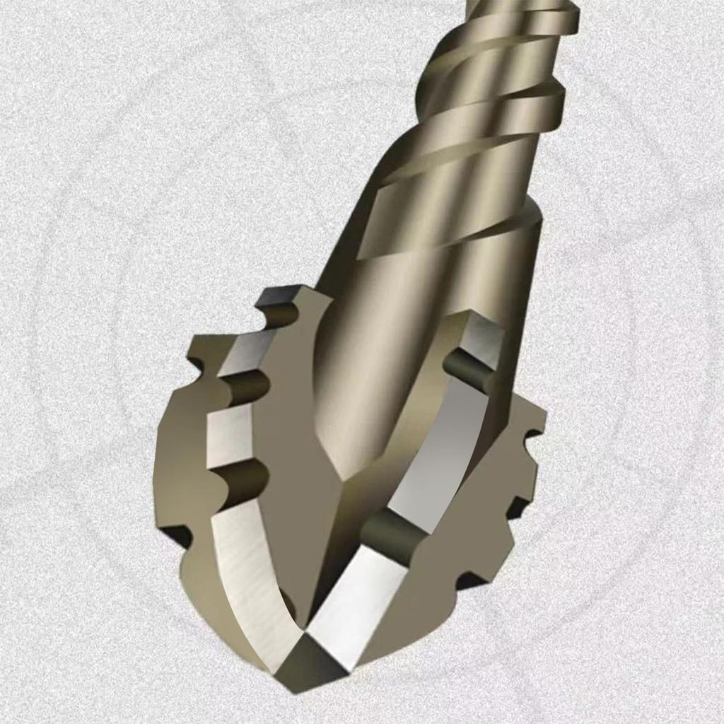 Professional Four Flute Sawtooth Eccentric Twist Drill Bit for Fast Drilling Hole On Tile Marble and Concrete Surfaces