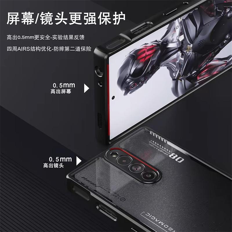 Чехол для Red Magic 8 8S Pro Чехол Прозрачная задняя крышка для Nubia RedMagic 8s Pro Plus 5G Телефон Защитный корпус Ударопрочный бампер
