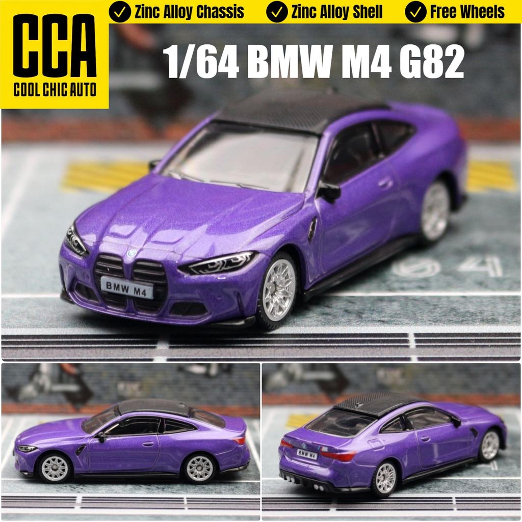 1/64 BMW M4 G82 Седан Миниатюрная модель CCA MSZ 3" цинковый сплав игрушечный автомобиль транспортное средство свободные колеса литой металл коллекция подарок для детей