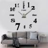 Modern Numbers Letters 3D Wall Clock Sticker DIY Living Room Art Hanging Decor