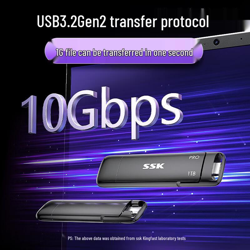 Портативный SSD SSK Type-C с двойным интерфейсом USB 3.2