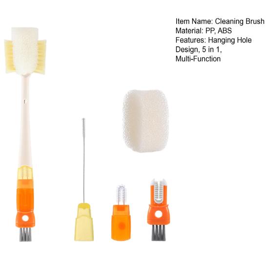 Щетка для чистки с отверстием для подвешивания 5 в 1 Многофункциональная щетка для чашек