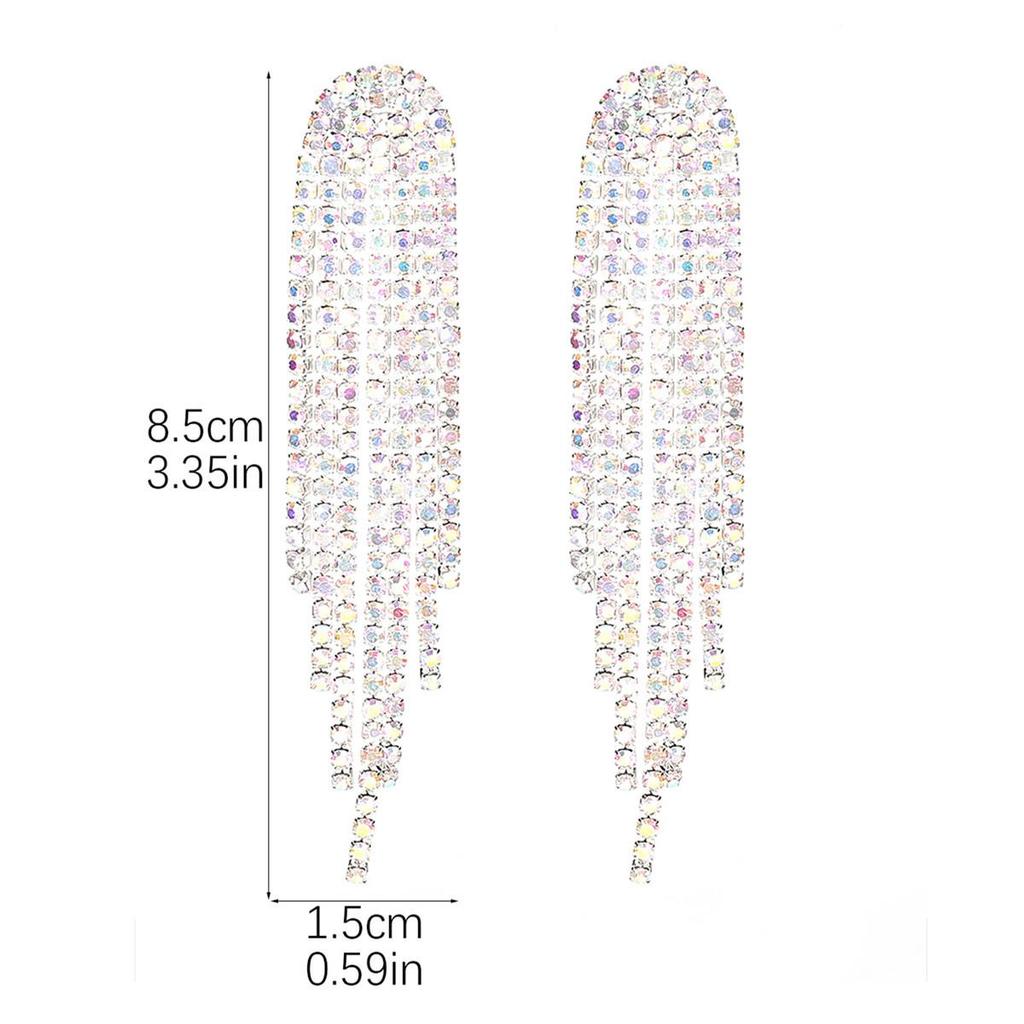 Расширенное чувство роскоши супер-вспышка Ab горный хрусталь длинные кисточки серьги модный темперамент женские серьги