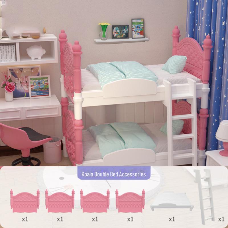 Миниатюрный игровой набор для кукольного домика «Дневник коалы»: Ванная комната, спальня и кухня — идеальный подарок на день рождения для девочки