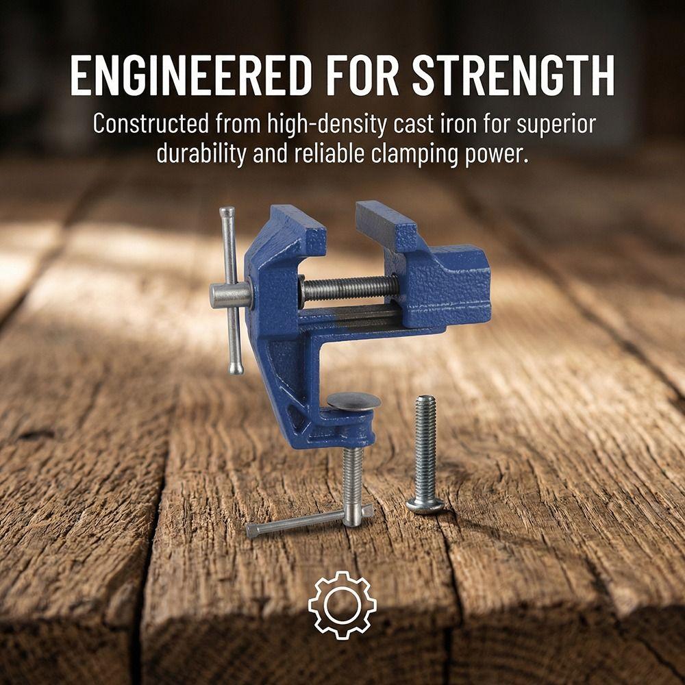 Non-Slip Jaw Portable Small Vice Cast Steel Compact Clamp Making Table Clamp Woodworking