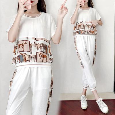 Повседневный модный спортивный костюм Новая летняя одежда Темпераментный и модный стиль богини Летний комплект из двух предметов