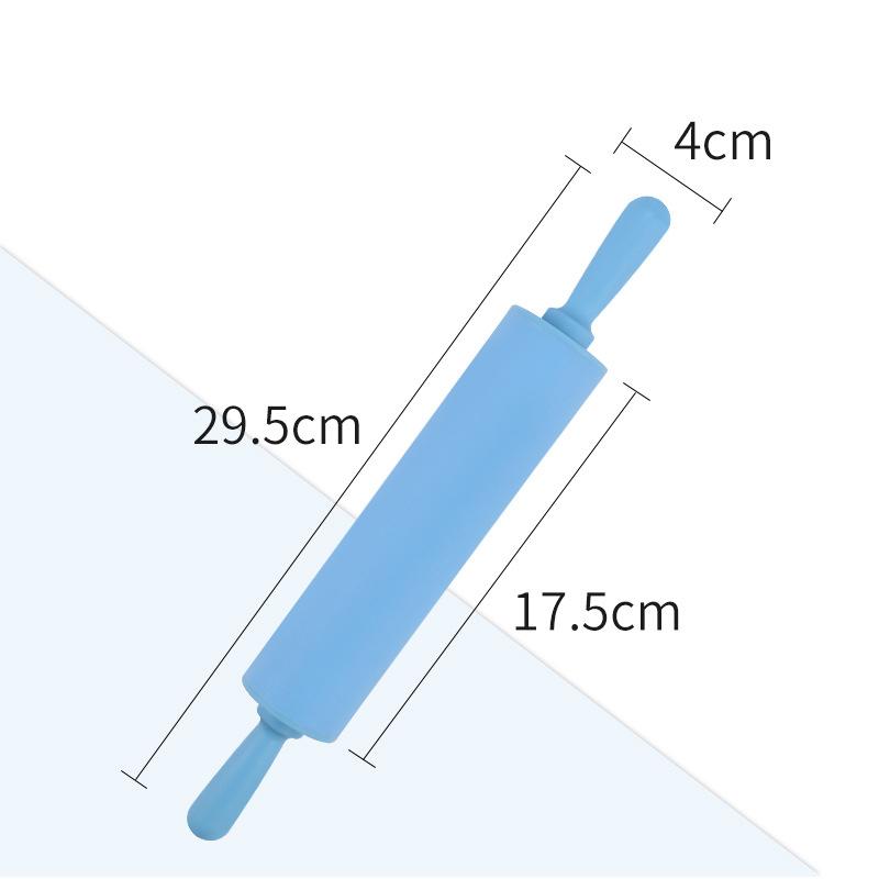 Скалка с пластиковой ручкой, антипригарная силиконовая палочка для замешивания, сахарная лапша, ролик для торта, инструменты для выпечки, валик для теста помадки