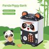 Kids Panda Piggy Bank Auto-Roll Password Fingerprint Unlocking Battery Operated Electric Coin Cash ATM Machine Boys Girls Birthday Gift