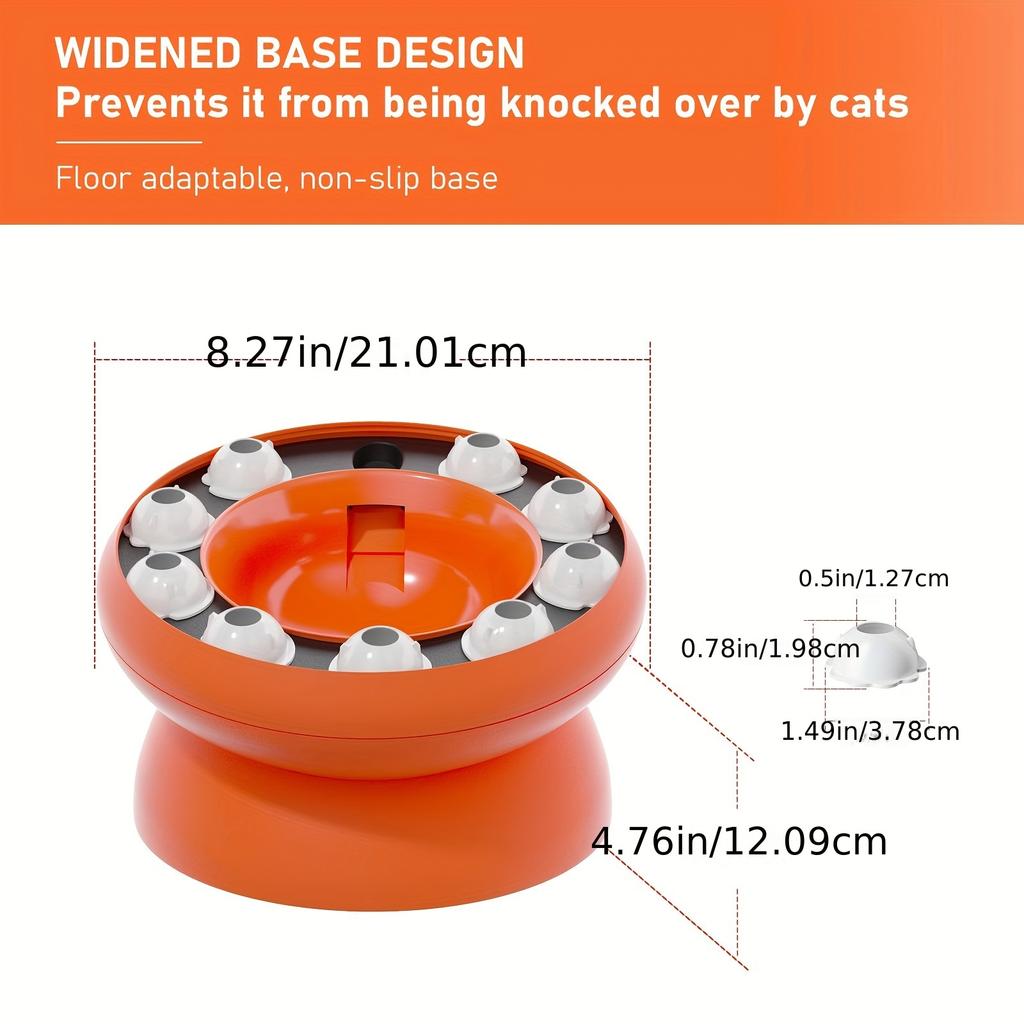 Interactive Slow Feeder Cat Bowl - Promotes Healthy Eating and Cognitive Development, Great for Overeating Prevention