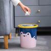 Large Coverless Cartoon Trash Can for Kitchen, Living Room, or Office