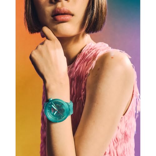 Часы Swatch Turquoise Joy SB05L101 Зеленые