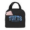 Tufts - College Font Curved Insulated Lunch Bag for Kids School Cooler Thermal Food Box Tote Portable Lunch Boxes Container