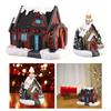 2pcs Christmas Room Village Set Desktop Fairy Garden Ornaments