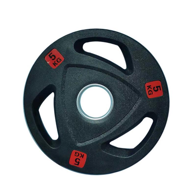 WEZHO Rubber Coated Hand-Grip Barbell Plate