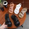 New Summer Roman Sandals Schoolgirl Korean Version Social Versatile Ladies Flat-bottomed Harajuku Beach Sandals