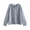 TonLion Women's Casual Hooded Knit Cardigan