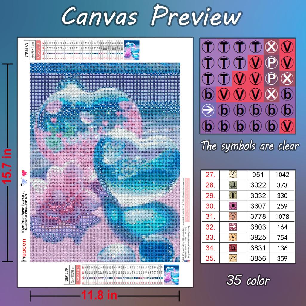 HuaCan алмазная живопись DIY комплект пейзажная картина полная круглая дрель сердце мозаика пляжный песок картины вышивка домашний декор
