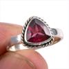 Натуральный гранат драгоценный камень ручной работы 925 пробы серебро подарок кольцо р.7 N9i31