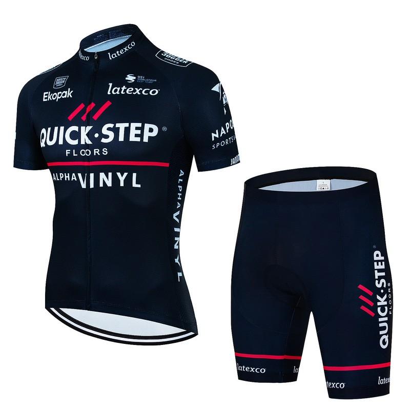 QuickStep Mens Cycling Jersey Short Sleeve Breathable Quick-Dry Mountain Road Bike Apparel