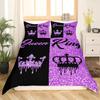 Современный пододеяльник King Crown Twin Black Pink Комплект постельного белья для женщин и взрослых Пара Одеяло Покрывало для девочек День святого Валентина Одеяло Покрывало