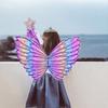 Градиентное крыло бабочки для девочек, крыло феи-принцессы, крыло бабочки, костюм для нарядного платья на день рождения, свадьбу, аксессуары для Хэллоуина для вечеринок, выступлений