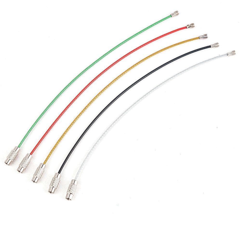 10Pcs Tool Gadget with Screw Lock Key Holder Keychain Keyring Circle Stainless Steel Rope Ring