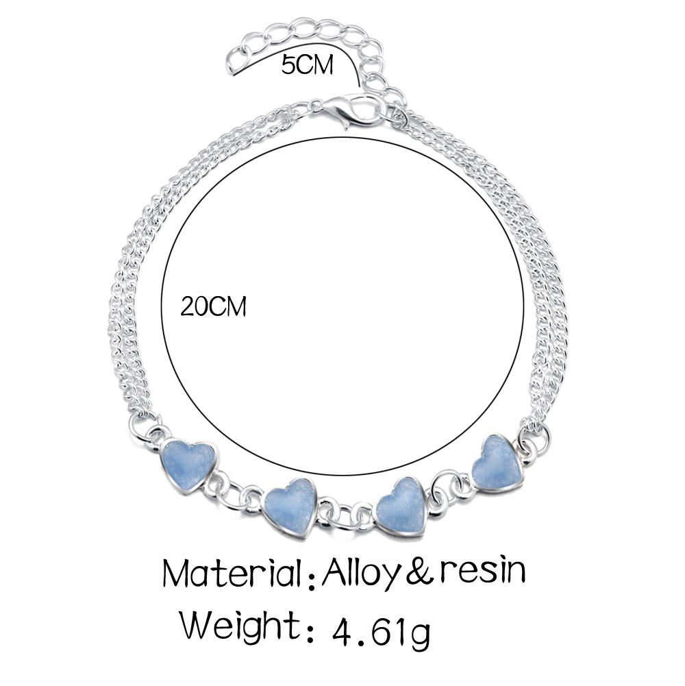 Браслет-цепочка со светящимися сердечками