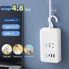 Умный USB Многофункциональный Сетевой Фильтр с Независимым Выключателем и Боковой Вилкой