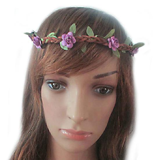 Повязка на голову с цветочным принтом в стиле бохо, праздничная вечеринка, свадебная повязка для волос с гирляндой для леди