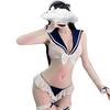 Sailor Uniform Short Popular High School Uniform Sexy Sailor Bow Cute Cosplay [JasmyGirls] Sexy, Naughty, See-Through Cosplay, Midriff-Baring, Erotic,
