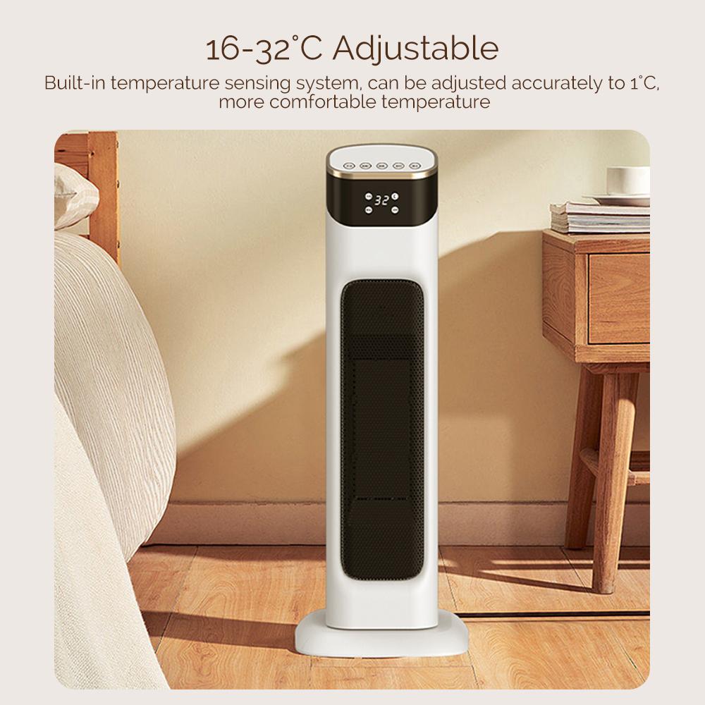 Электрический обогреватель 1500 Вт PTC Быстрый нагрев Домашнее использование Спальня Регулируемая температура Комнатный обогреватель Вентилятор Обогреватель Горячий воздух Обогреватель Для помещения