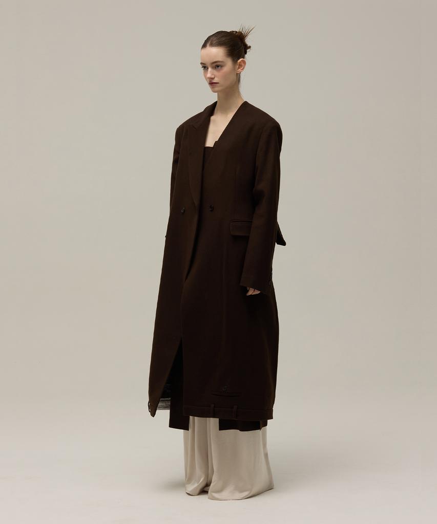 MMAM Signature Pants Detail Wool Coat