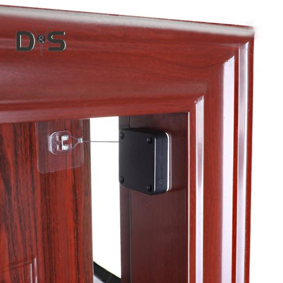 Автоматический дверной доводчик с 1,2-метровой стальной проволокой, регулируемый без пробивки, настенный, для спальни, ванной комнаты, занавески для душа, раздвижной экран, открыватель двери, закрывающее устройство