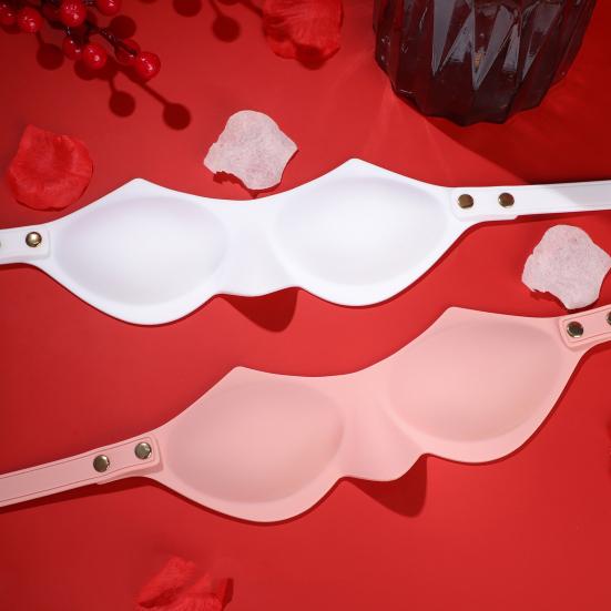 Силиконовая повязка на глаза для BDSM с регулируемым ремешком, светонепроницаемая маска для глаз для сенсорной игры, интимных игр, мягкая, незаметная, игрушка для взрослых для ролевых игр пар