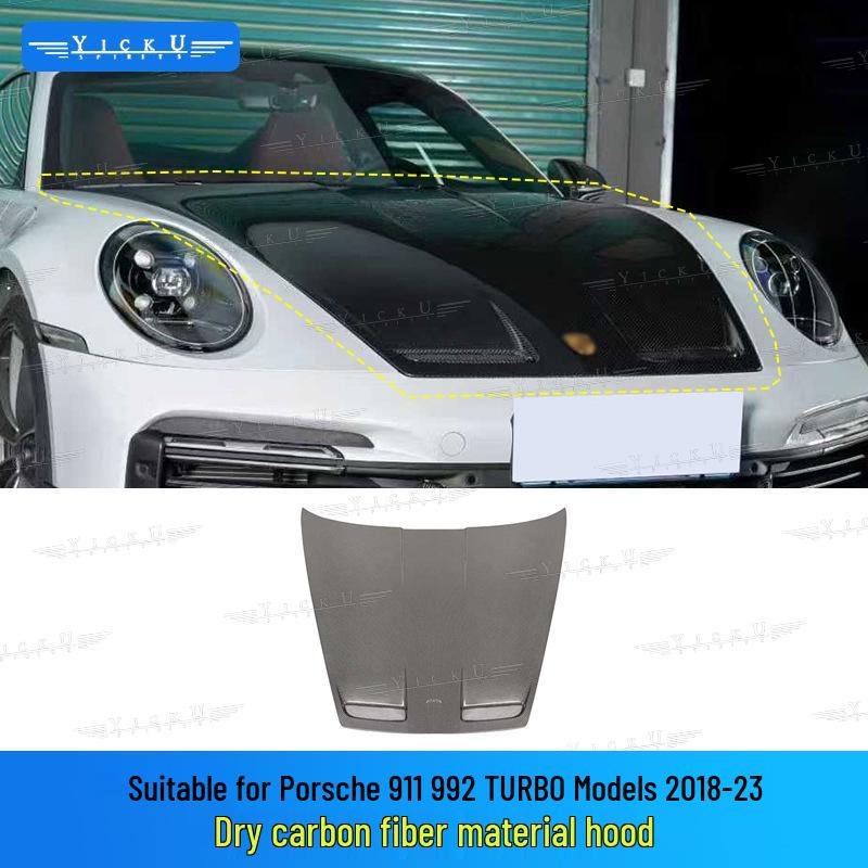 Аэродинамический комплект из сухого углеволокна в стиле SD для Porsche 911 992 Turbo: Передний сплиттер, Задний диффузор, Пороги, Задний спойлер