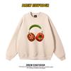 Tomato Headphone Printed Round Neck Sweater Women's Autumn and Winter New Casual Loose Versatile Long Sleeve Top