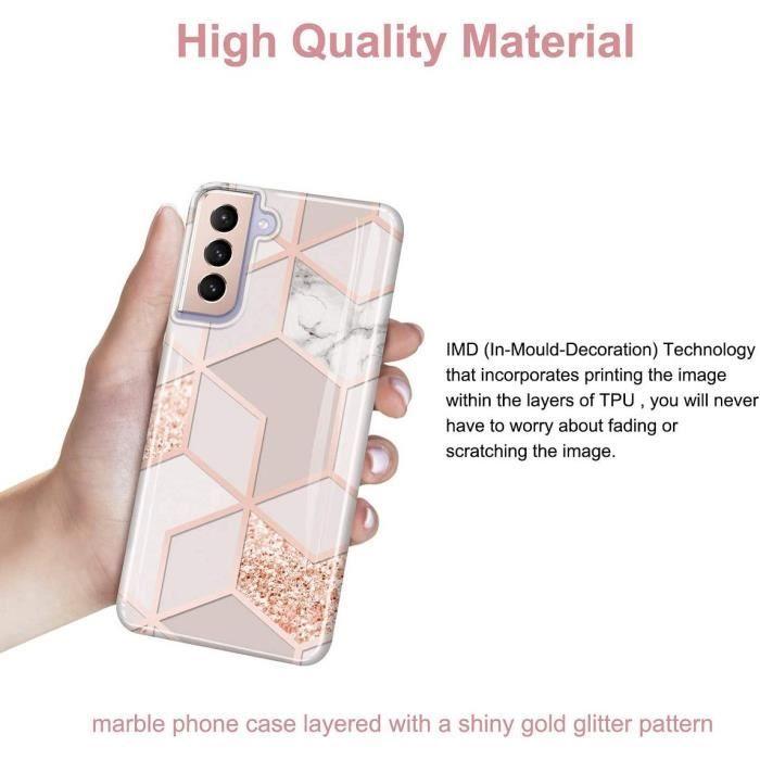 Protective Case - BOOLING - for Samsung Galaxy S21 - Slim TPU - Pink - Shockproof and Scratch-resistant