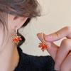 Elegant Maple Leaf Earrings - Retro, Simple, High-End Fashion for Women
