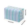 Striped Design Cosmetic Bag Lightweight Travel Skincare Bag Striped Makeup Pouch  Girls
