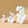 Spot White Resin Portrait Mannequin Stand Window Live Streaming Necklace Earrings Display Props Bracelet Bracelet Display Shelf