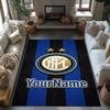 Inter Milan Customized Name Floor Rug Office Rug Suitable for Entryway Kitchen Playrooms Outdoor Anti-slip Rug Decorate Offices