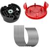10 шт. Леска, Крышка и Головка для Триммера Bosch AFS 23-37 F016800431 F016F04841 F016F04839 Запчасти для Триммера