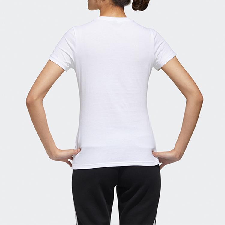 Adidas Футболка с коротким рукавом и принтом «Дань Шанхаю», женские топы белого цвета GK4649