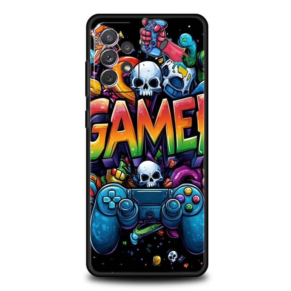 Technology Game Console Phone Case for Samsung Galaxy A55 A35 A17 A07 A15 A13 A25 A51 A71 A72 A73 A32 A52 A52S A41 5G Soft TPU