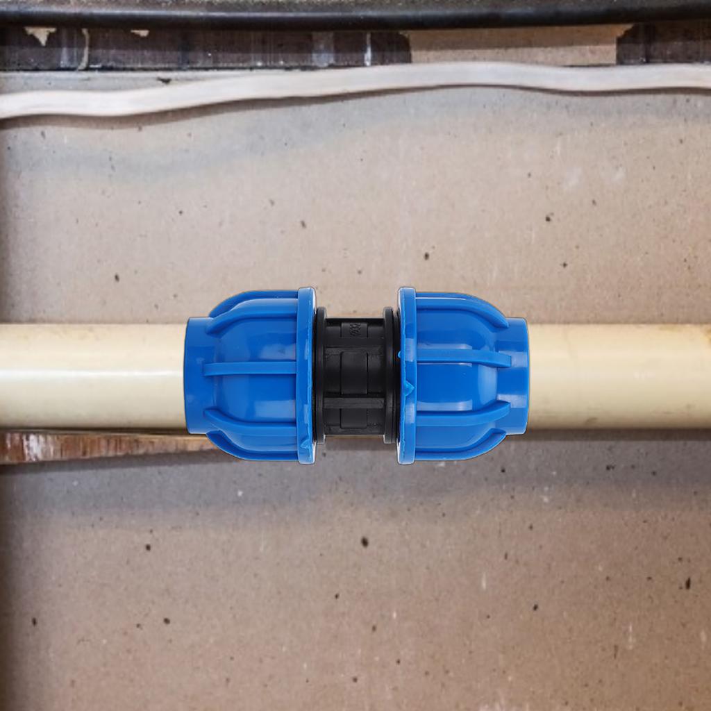 4Pcs PE Plastic 32mm To 32mm Straight Connector Water Pipe Adapter Fitting Accessories