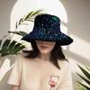 Shiny Sequin Bucket Hat for Women Glitter Bling Disco Hat Sparkly Party Rave Fisherman Cap Outdoor Sun Hat for Beach Travel