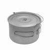 1.8L 3L Titanium Pot Ultralight Hanging Pot with Lid and Foldable Handle Outdoor Camping Hiking Backpacking Picnic