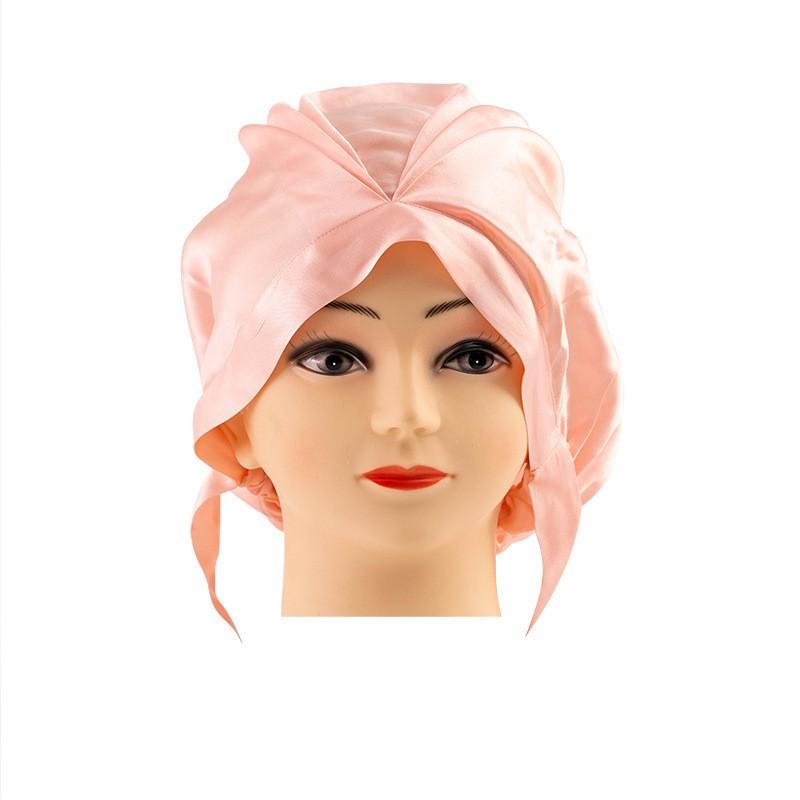 Silk Hair Drying Cap Women Absorbent Turban Towel Natural Mulberry Bath Hat Home Maternity Headwrap