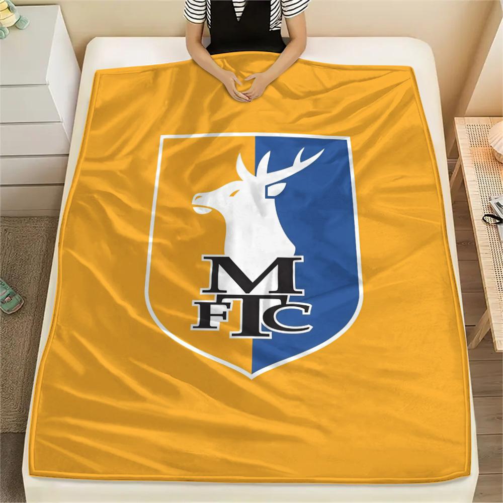 Mansfield Town Flannel Blanket, High quality Comfortable for All Seasons, Home Decor, Warmth and Comfort